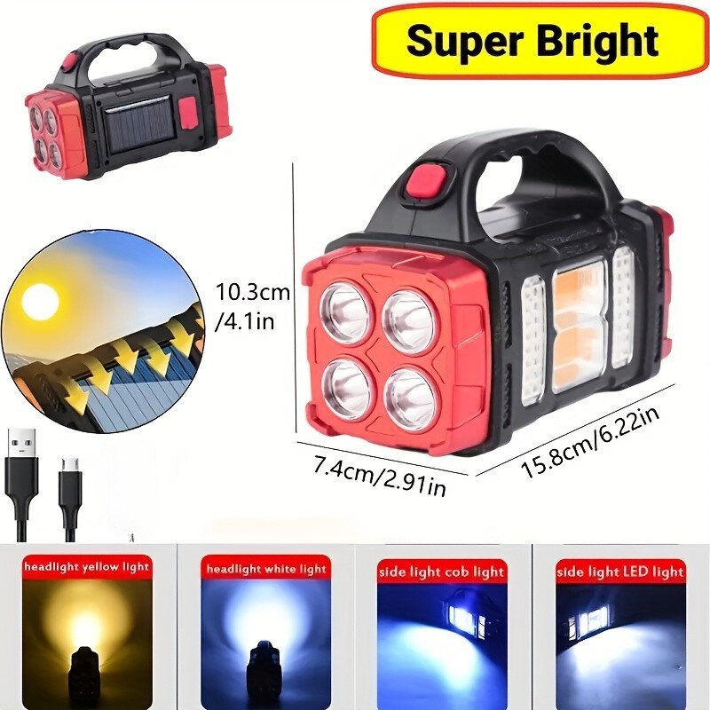 Compact Design 150 Lumens Solar Camping Flashlight