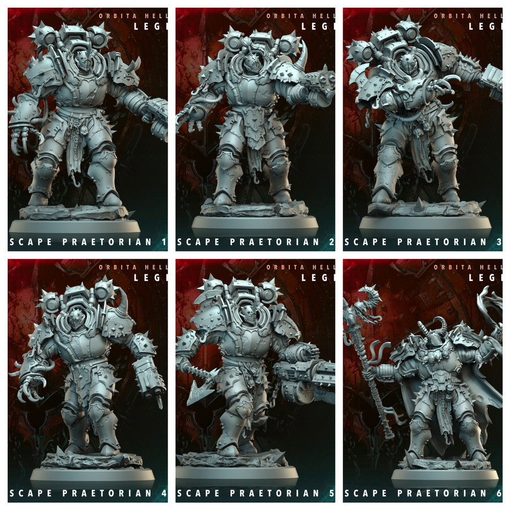 3D Printed Archvillain Games Hellscape Praetorian Orbita Hellscape - Legions 28
