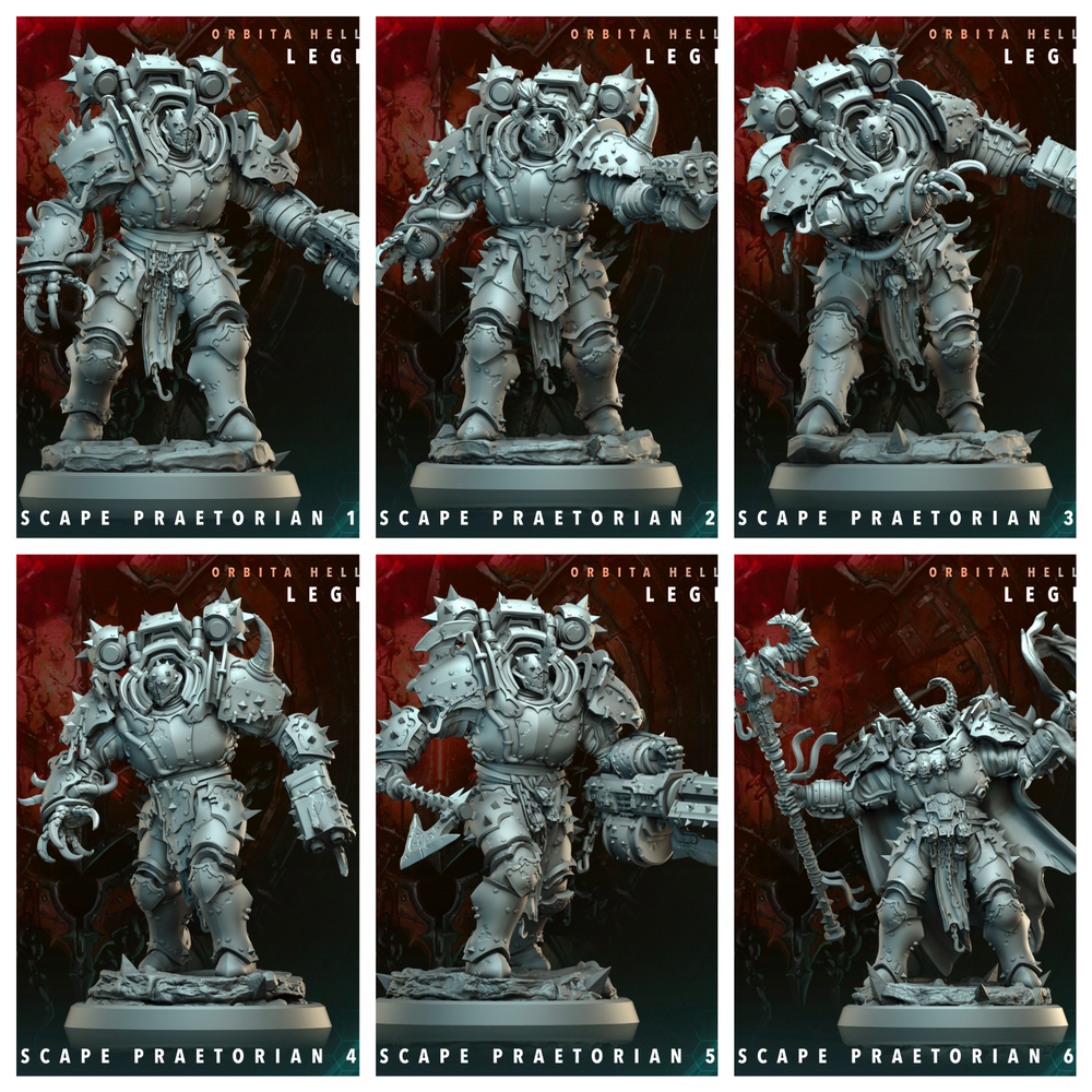 3D Printed Archvillain Games Hellscape Praetorian Orbita Hellscape - Legions 28