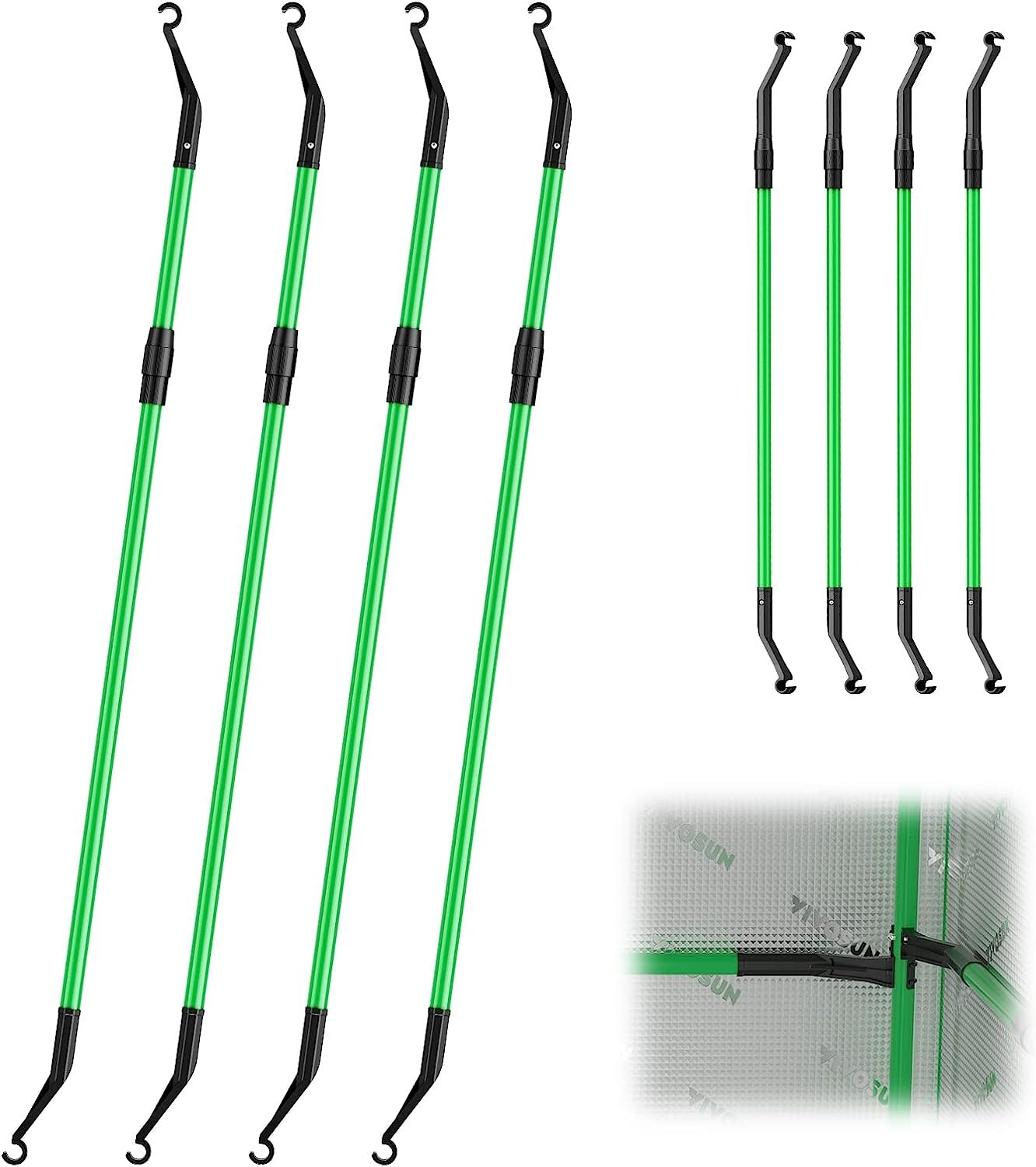 Grow Tent Mounting Bars,Support Pole High CFM Kit, 2'x2'/3'x3'/4'x2'/4'x4' Tent