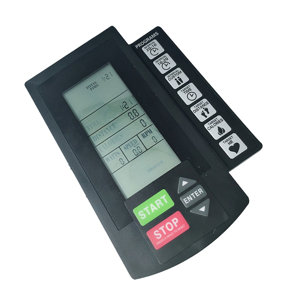 Electronic Counter Wind Resistance Magnetic Control Exercise Bicycle LCD Display