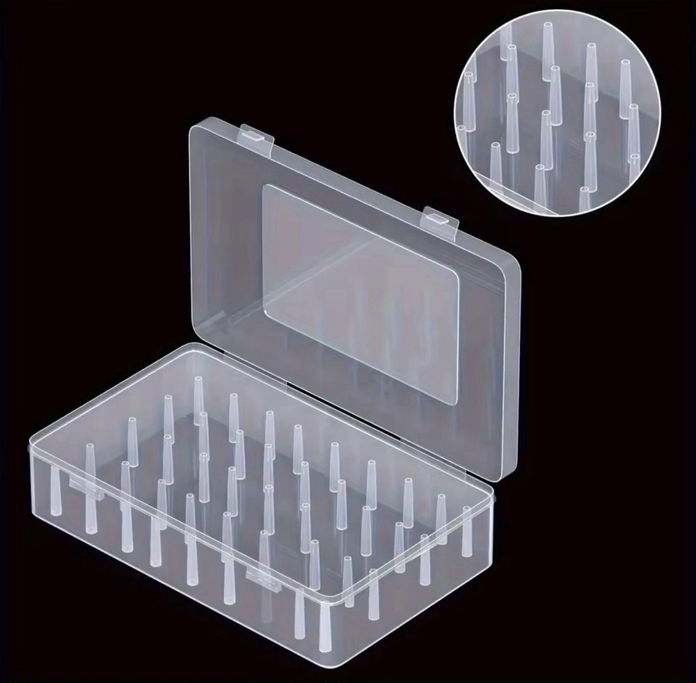 Embroidery Thread Storage Box – 42 Rolls, Clear Pp Plastic, Portable Design