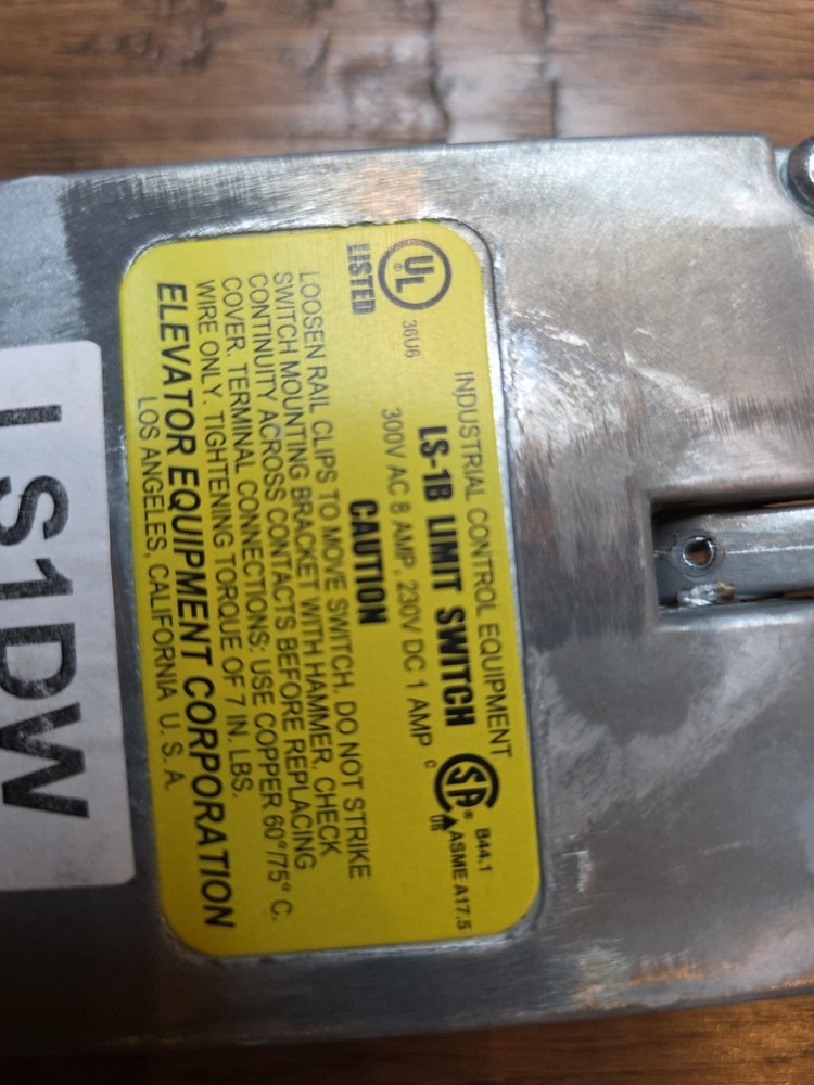 New Elevator Equipment Co / EECO LS-1B Elevator Limit Switch Free Shipping