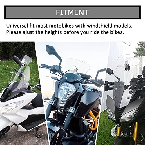 Universal Motorcycle Windshield Extension Adjustable Spoiler Windscreen