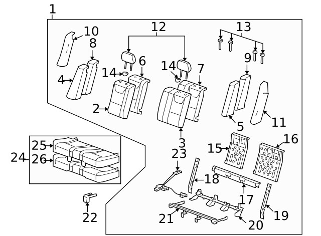 Genuine GM Seat Back Cover 20921196