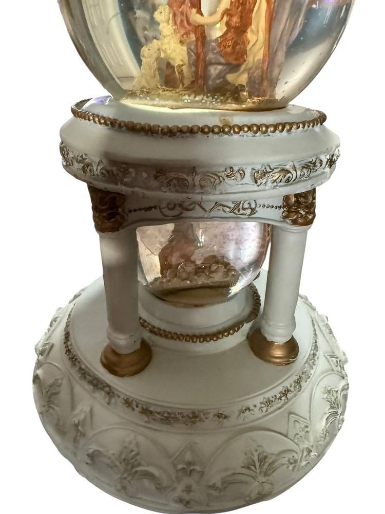 Two Tier Snow Globe Wind Up Musical