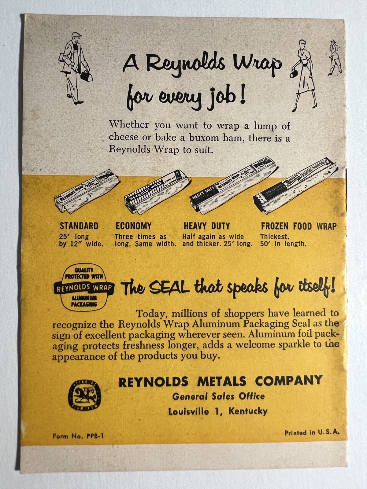 MCM Reynolds Wrap Parties and Presents Booklet Advertisment Mid Century