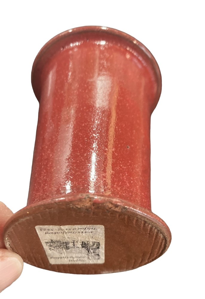 Schulte-Uebbing BudVase German Pottery Rustic Red
