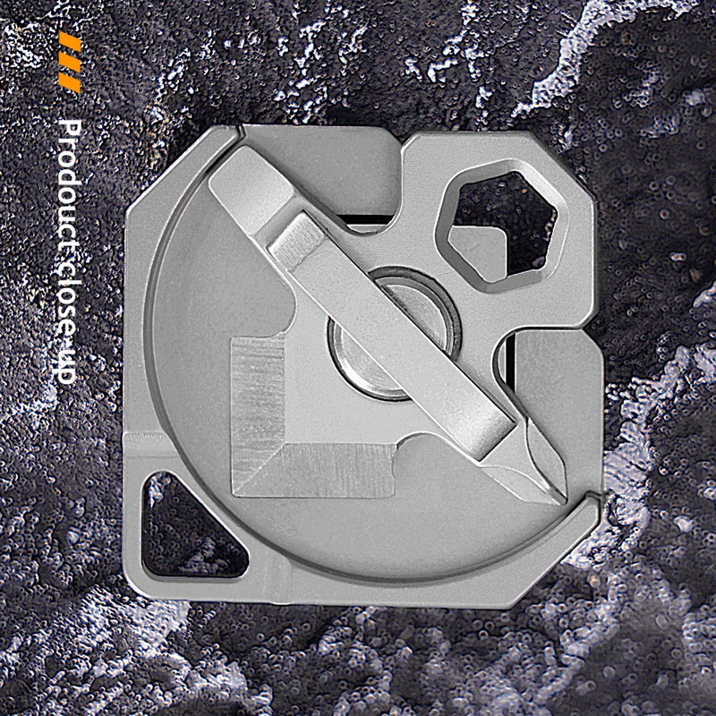 4 IN 1 Titanium Multi Tools Screwdriver Cutter Portable Camping EDC Keychain