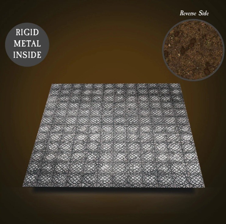 Dwarven Forge Terrain: Terrain Tray Single 12"x12": Cobblestone/Packed Dirt