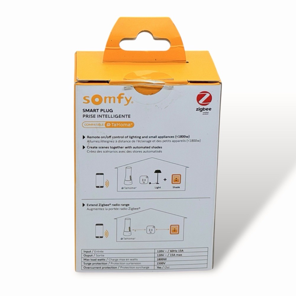 Somfy TaHoma Smart Plug – Zigbee Type B Wireless Plug | Smart Home Compatible