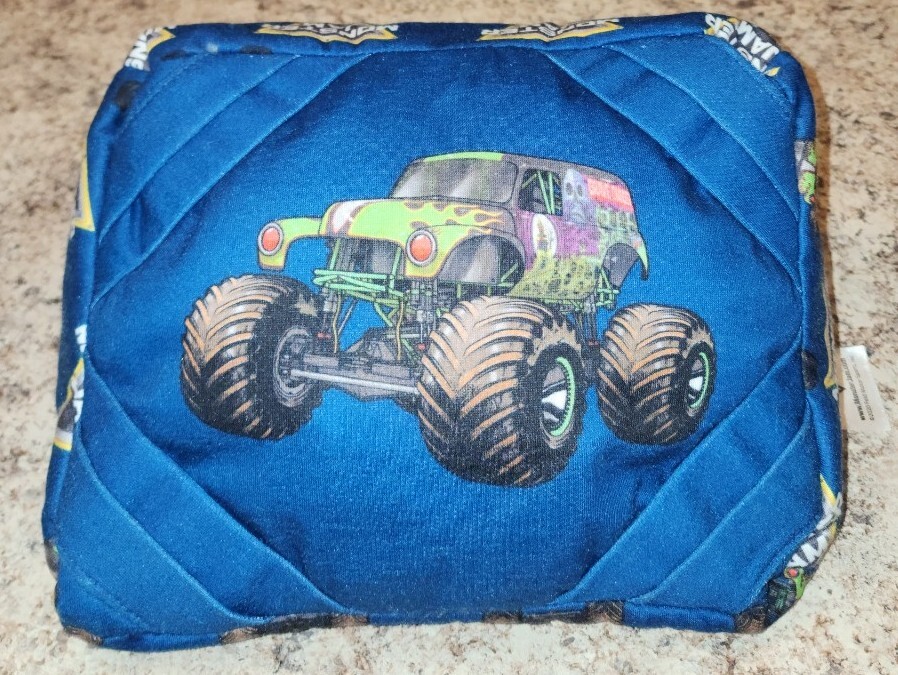 MONSTER JAM GRAVE DIGGER TABLET PILLOW