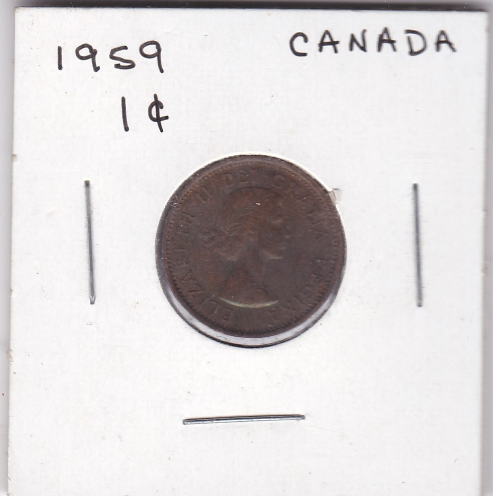 1959 Canadian One Cent L1