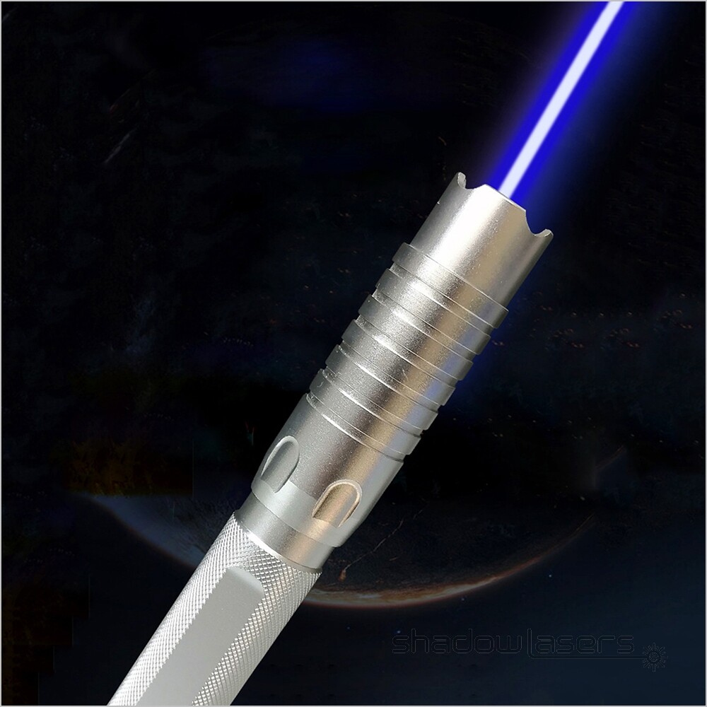450nm Adjustable Focus Blue Laser Pointer Visible Beam Case+Charger-Gift Box