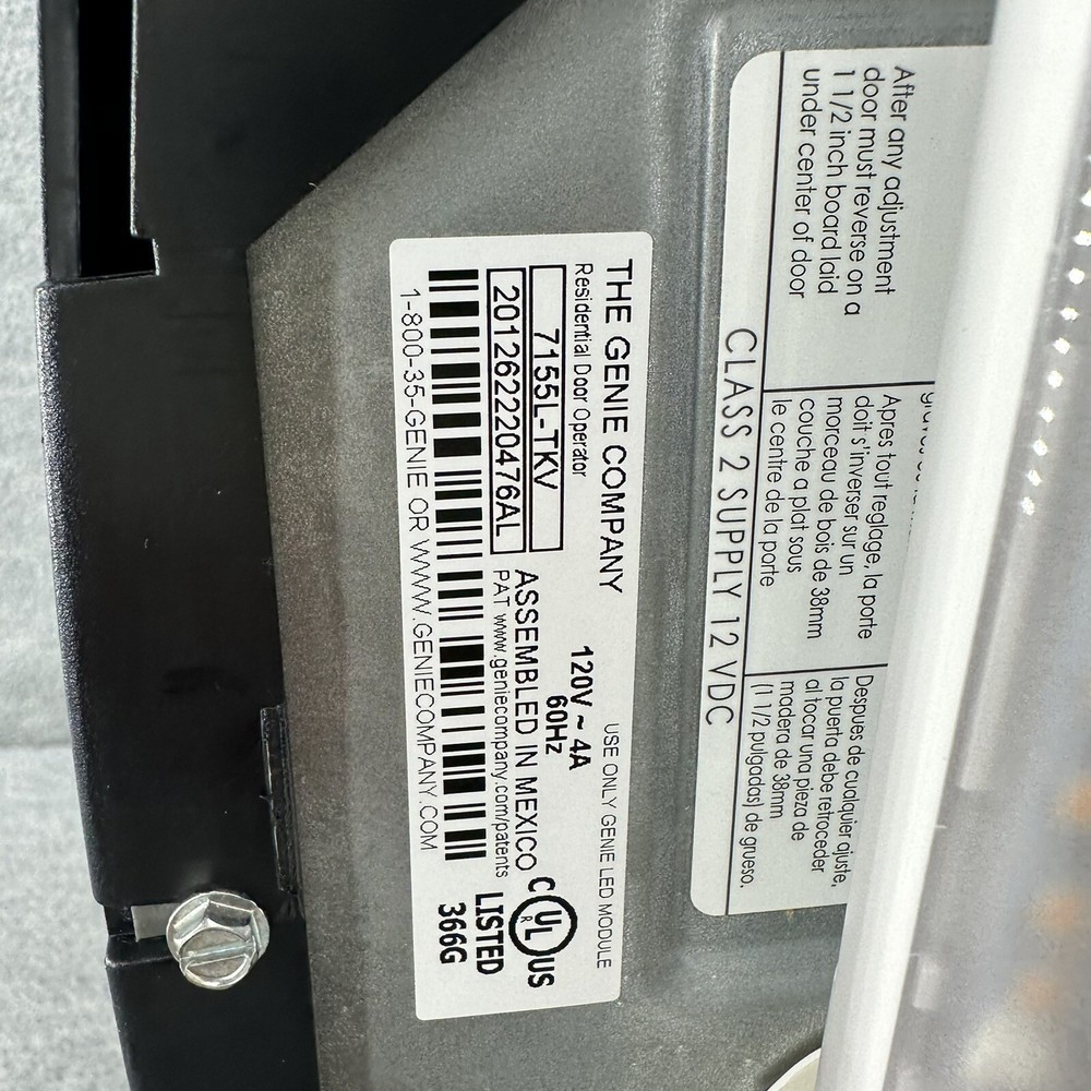GENIE 7155L - Garage Door Opener Replacement UNTESTED