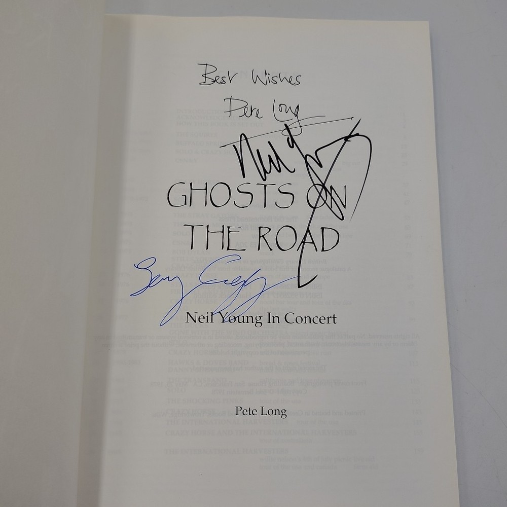 Ghosts on the Road (1996) – Signed by Neil Young, Pete Long &  Larry Cragg