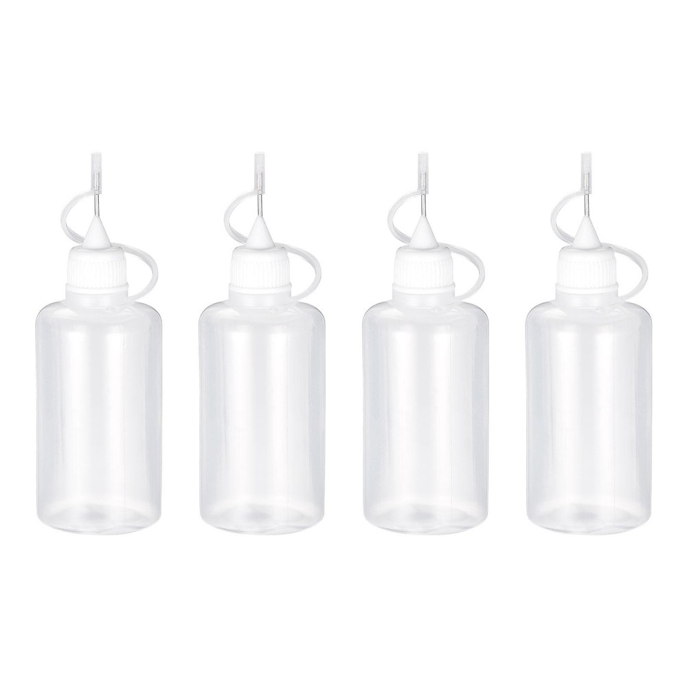 10Pcs Needle Tip Bottle Precision Plastic Applicator with White Cap 100ml