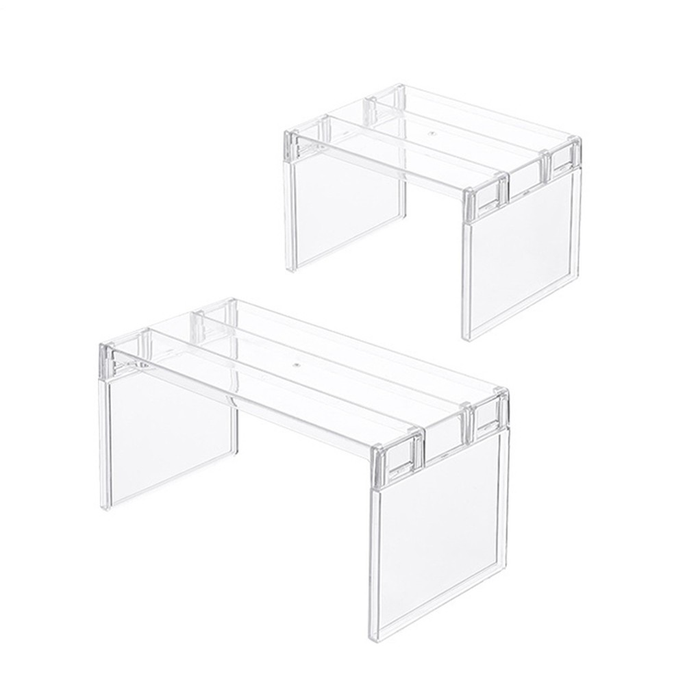Refrigerator Organizer Shelf Rack Stackable Clear Storage Rack for Cabinet
