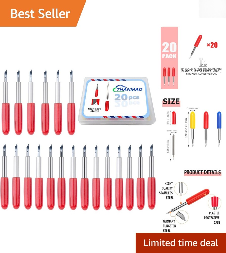 20 Pcs Red Replacement Blades for Cricut Explore Air/Maker -  Precision