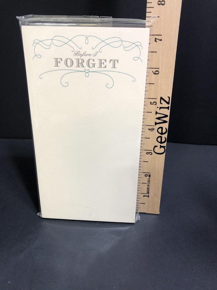 50 Sheets Note Pad “Before I Forget” By William Arthur New Sealed NOS 7”