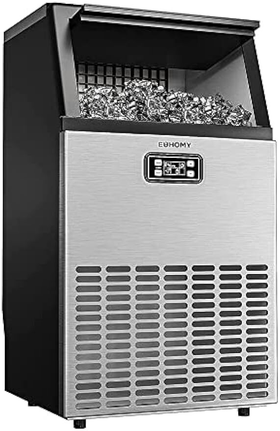 Commercial Ice Maker Machine, 100lbs/24H Stainless Steel Under Counter