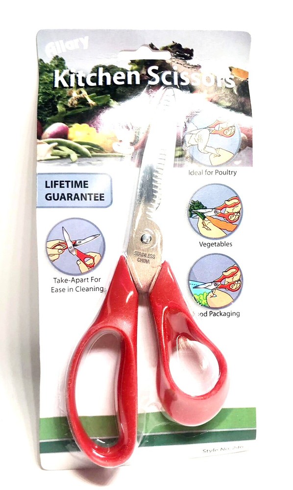 Allary Style #246 Kitchen Scissors, 7.5 Inch, Red