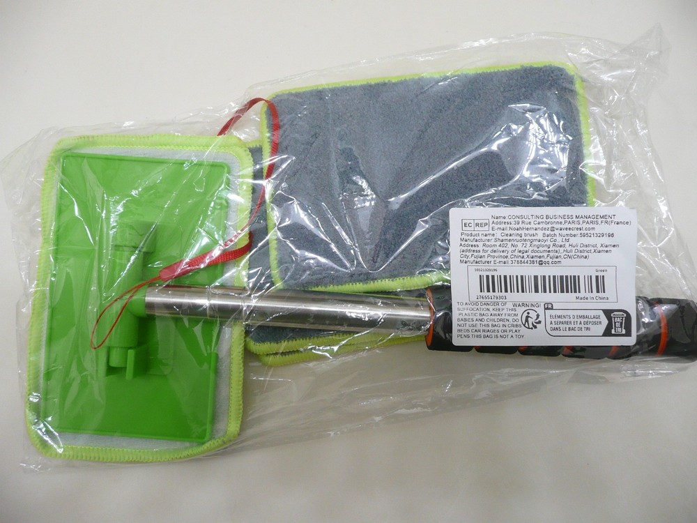Microfiber Glass/Window Cleaning Tool/Wand/Brush 4 Pads