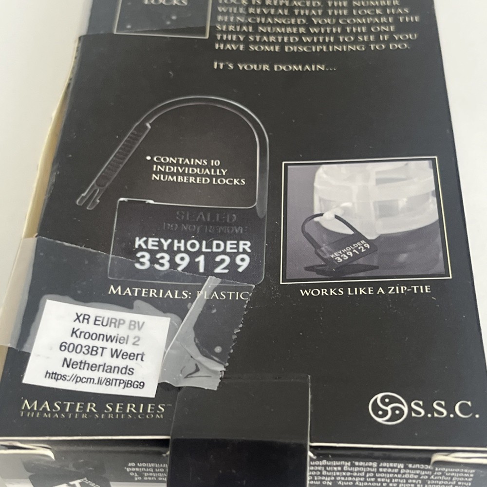 Master Series Keyholder 10 Pack Numbered Plastic Chastity Locks