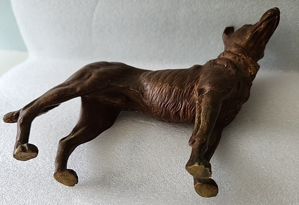 Cold Painted Vienna Bronze German Shepherd Circa 1930's