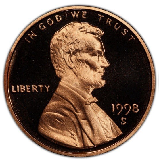 1998-S Proof Lincoln Cent X-723