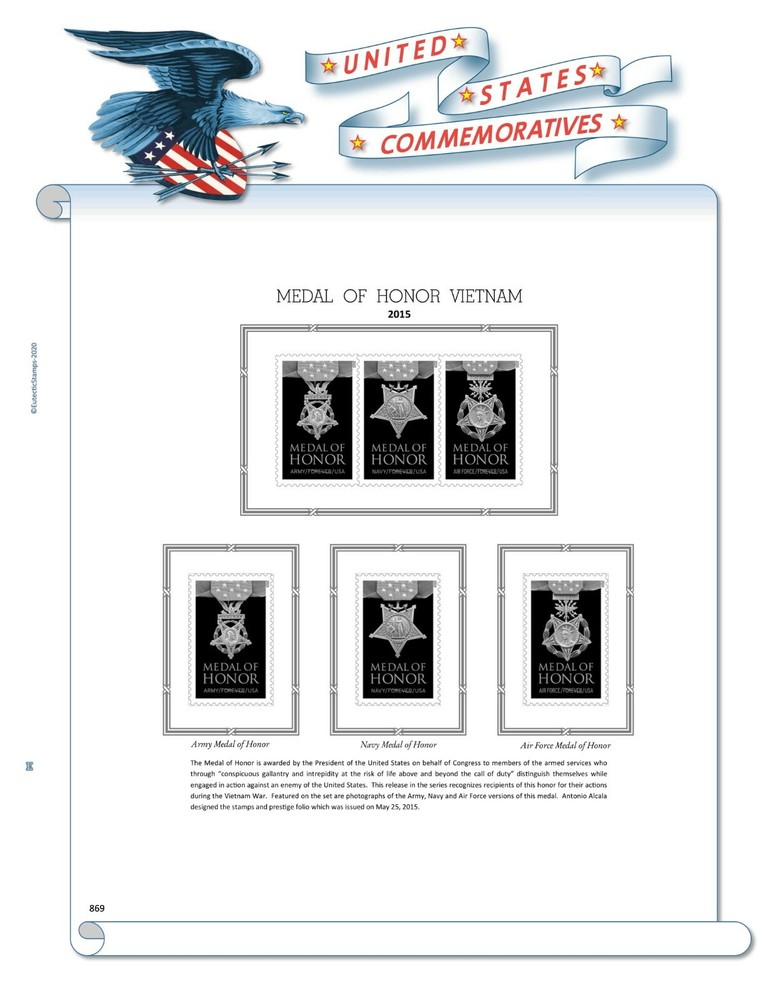 2015 U.S. Commemorative Singles COMPLETE Supplement (White Ace Alternative)
