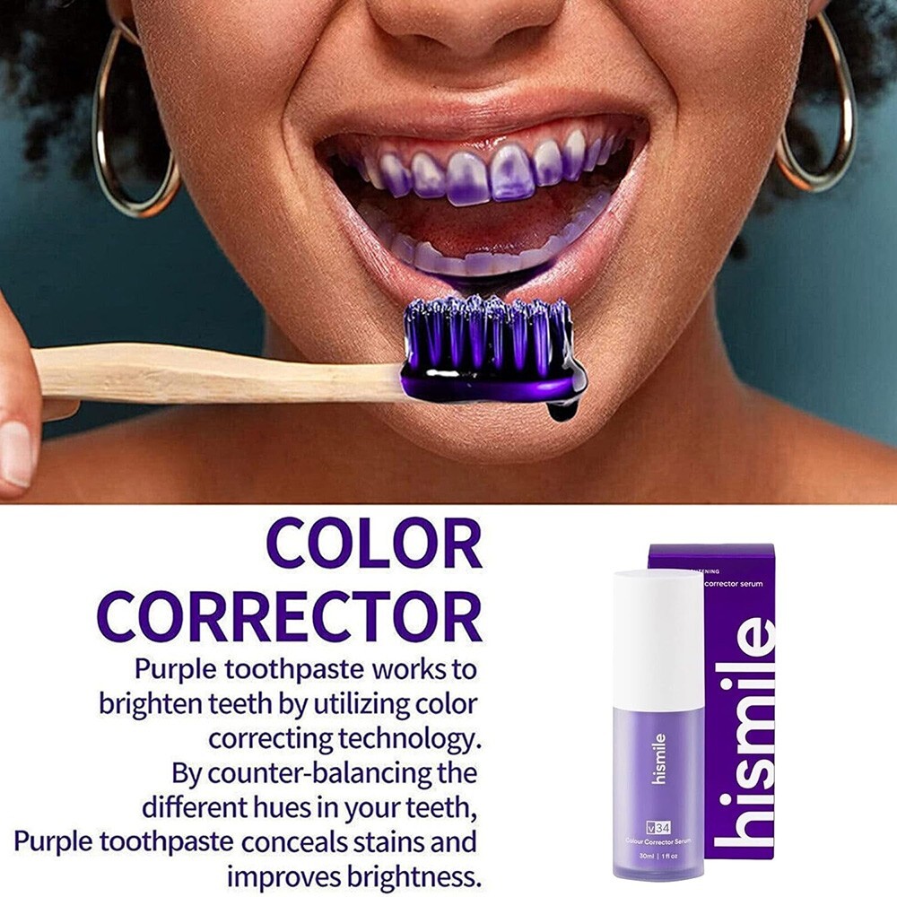 Hismile V34 Colour Corrector - Purple Teeth Whitening for Tooth Stain Removal