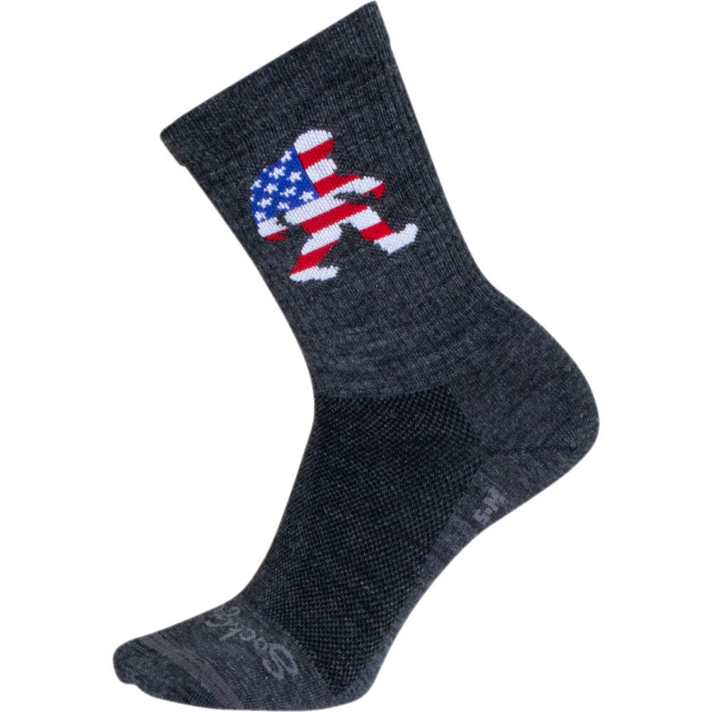 SockGuy Big Foot USA 6" Crew Socks Small/Medium