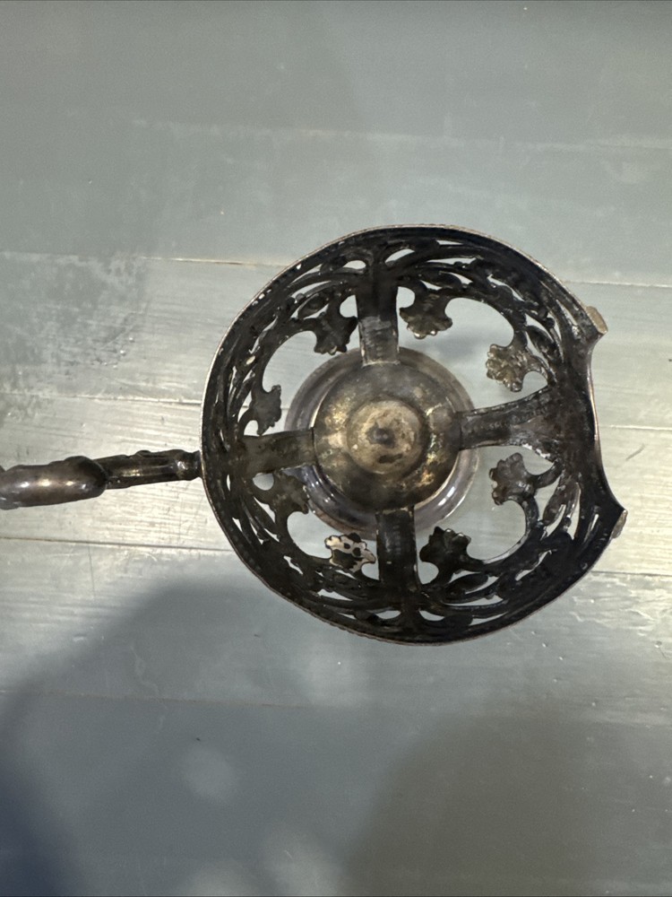 Vintage Silver Creamer Holder, Missing Glass