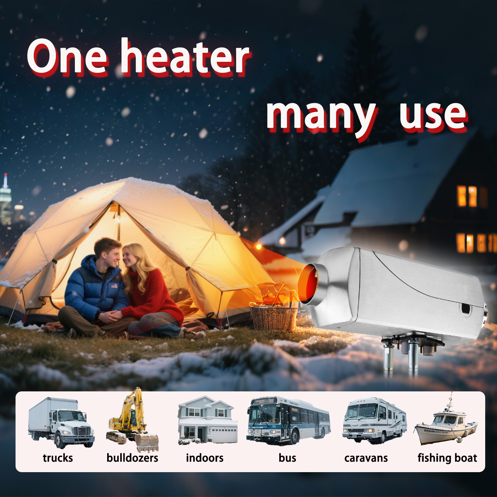 Diesel Heater 12V 8KW Air Water Heater with 2-way remote control LCD display