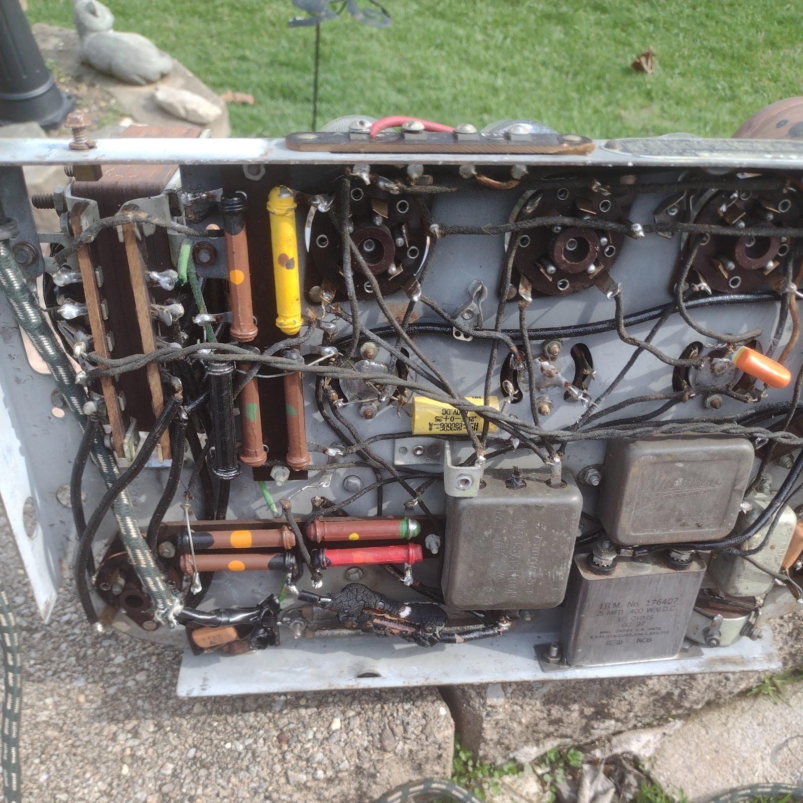 Antique 1931 Crosley Model 54 Cathedral Or Tombstone Radio Chassis. Parts Only