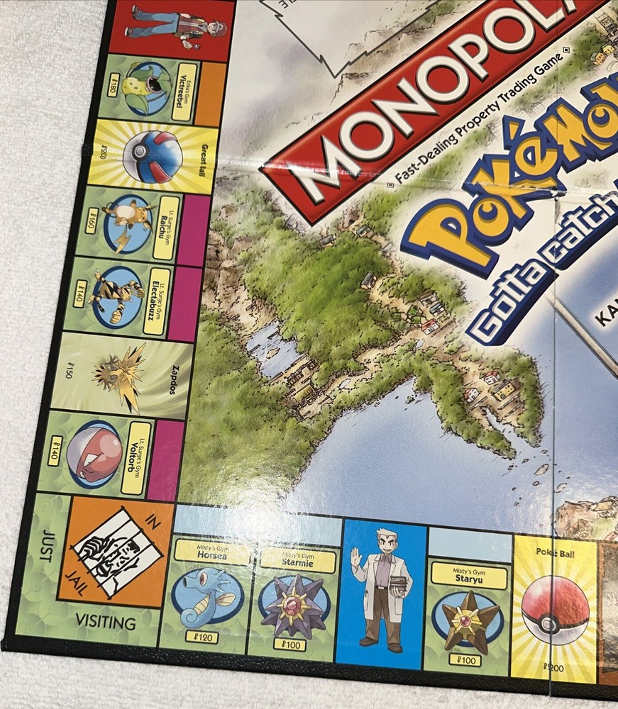 2014 Pokémon Monopoly Replacement Piece Game Board Only