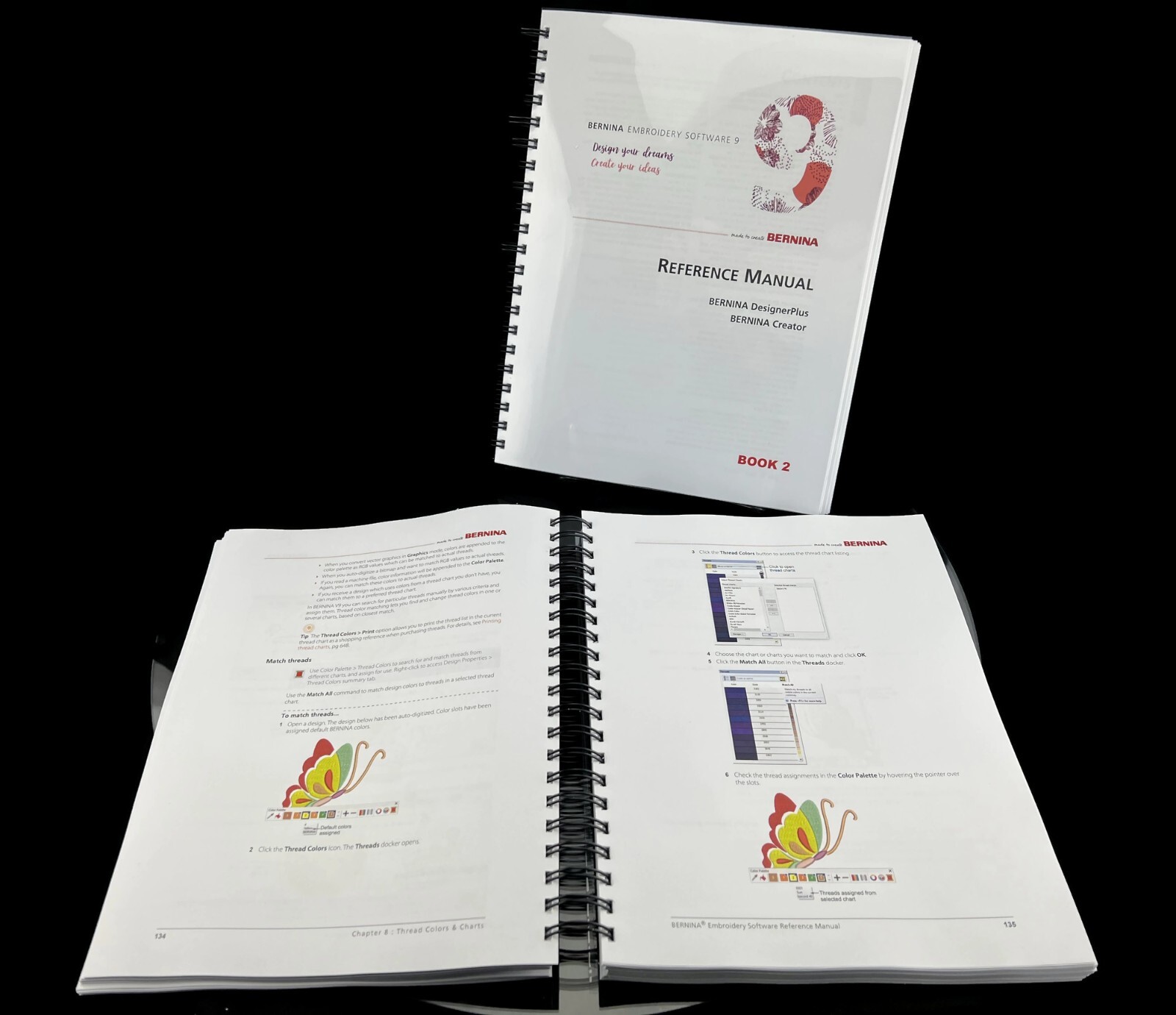 Bernina Embroidery Software 9 (2024 Edition) Manual 800 Pages Full Color 2 Books