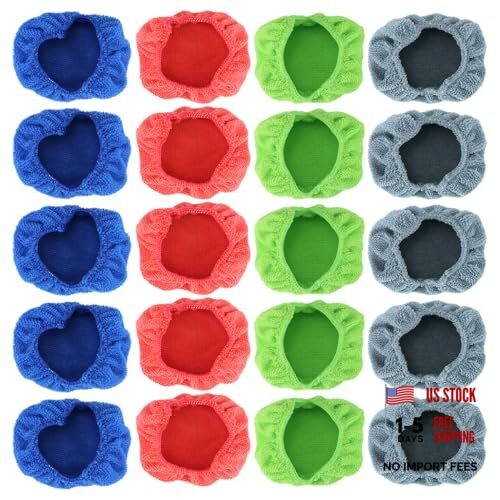 20 Pack Car Care Microfiber Cloths, Windshield Cleaner Microfiber Pads