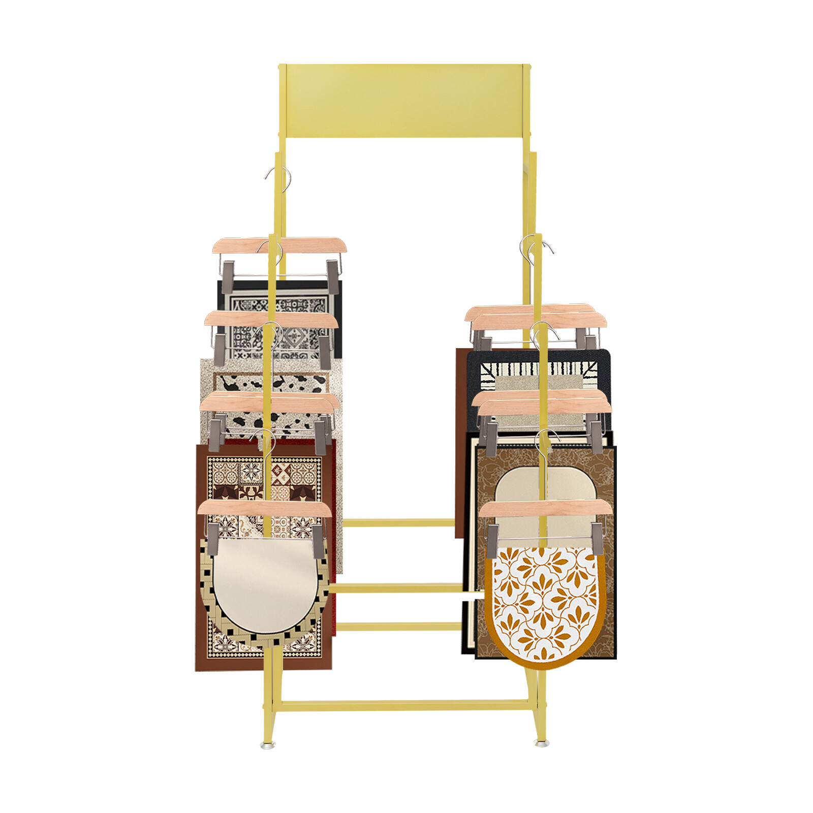 Carpet Display Rack Floor Standing Carpet Display Stand Commercial Organizer New