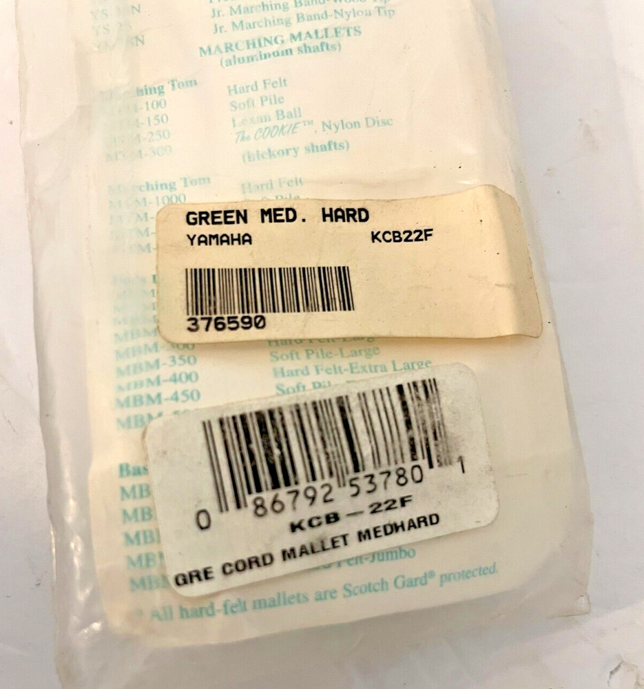 Yamaha Mallets KCB22F1 Medium Hard Green