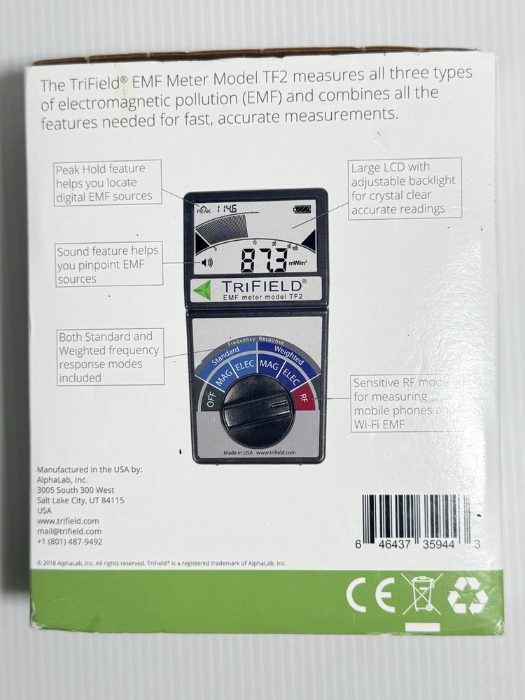 TRIFIELD EMF Meter Model TF2~#1 Handheld EMF Detector