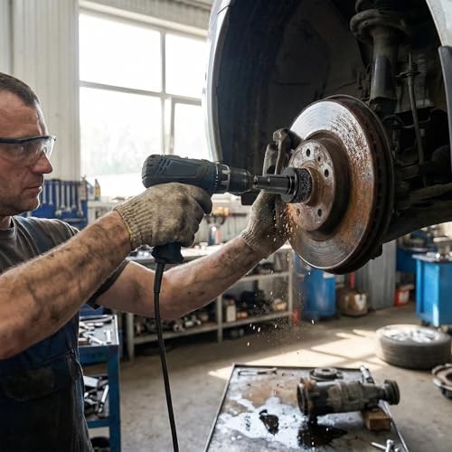 Wheel Hub Resurfacing & Stud Cleaning Kit, Quick Rust Removal Tool for Lug