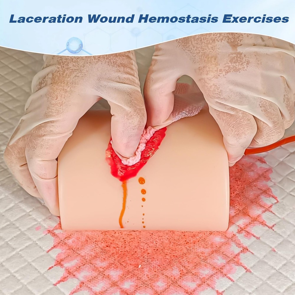 2Pcs Wound Packing Task Trainer,Stop The Bleed Training Kit,Bleeding Red