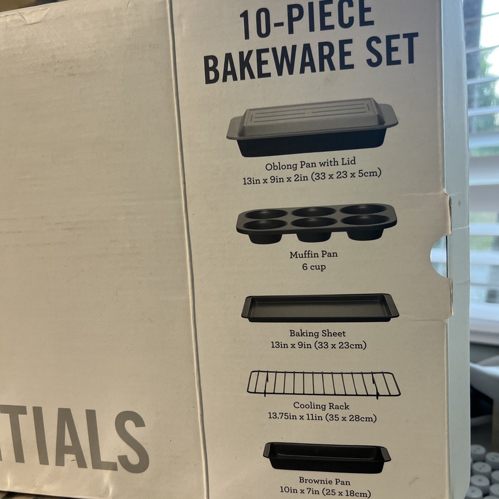 MARTHA STEWART ESSENTIALS 10-Pc. Bakeware Set, New