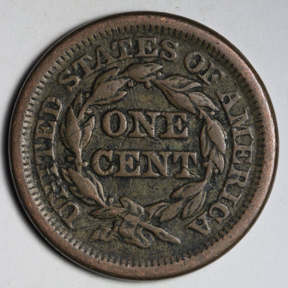 1851 Braided Hair Large Cent FINE E151 XCM