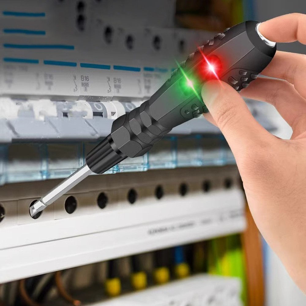 Dual Purpose Electric Tester with Screwdriver Functionality for Line Detection