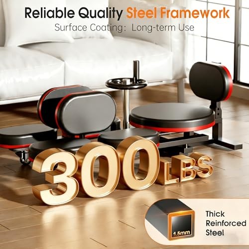 Leg Stretcher, 300LBS Stretcher Machine,210° Adjustable Split Black-Red