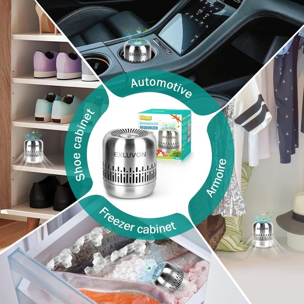 Exluvon Refrigerator Deodorizer,Lasts for 10 Years,Fridge Deodorizer Kitchen ...