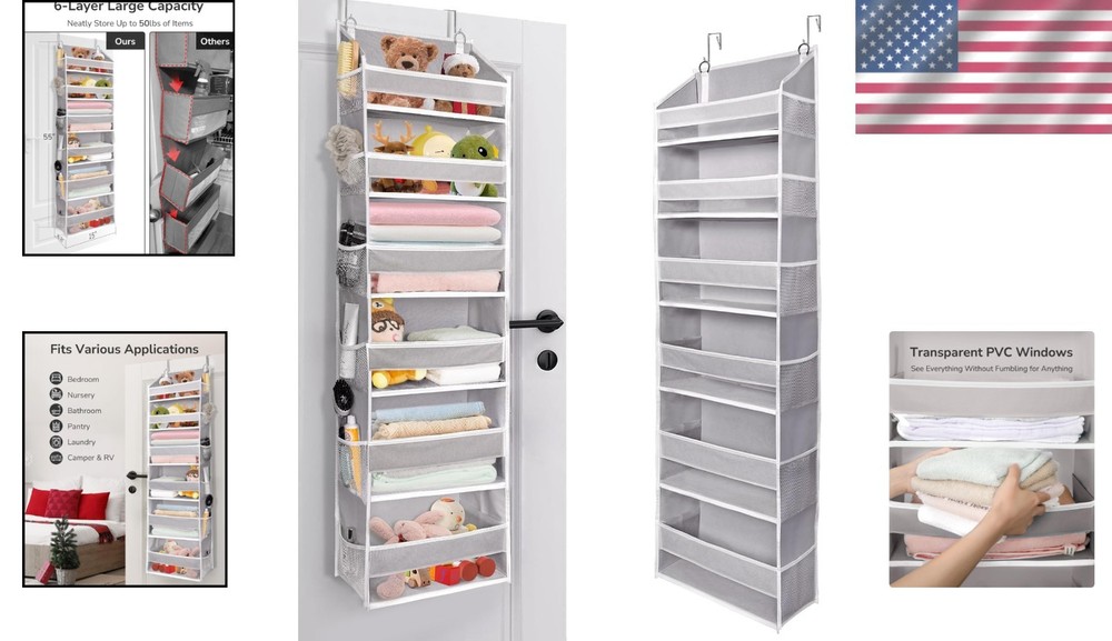 Over The Door Organizer Gray